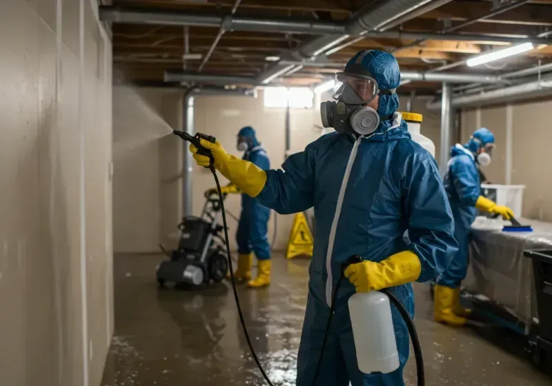 Basement Sanitization and Antimicrobial Treatment process in Severance, CO